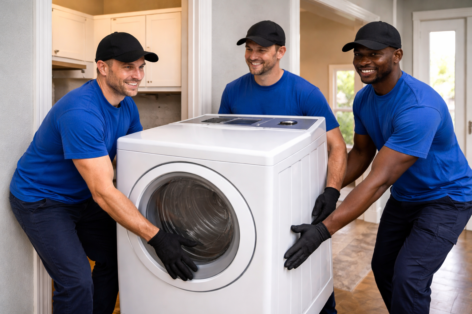 Professional junk removal team removing items from garage in Indianapolis