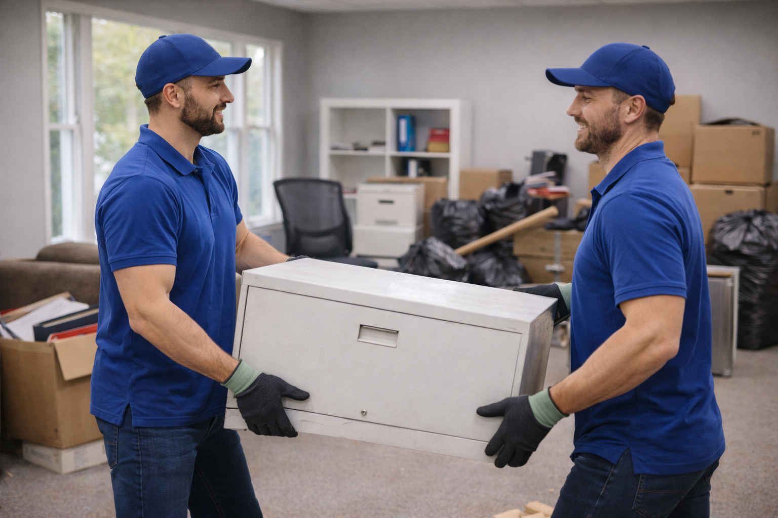 ClearWay Service Group team removing furniture from home in Indianapolis ClearWay Service Group team removing furniture from home in Indianapolis